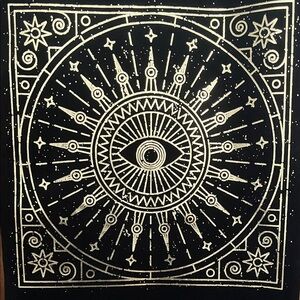 Mystical Black and Gold Table Runner NWT